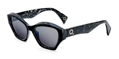 Etnia Barcelona Bette Polarized Bkpu Women's Sunglasses Black Size 53 In Black Marble