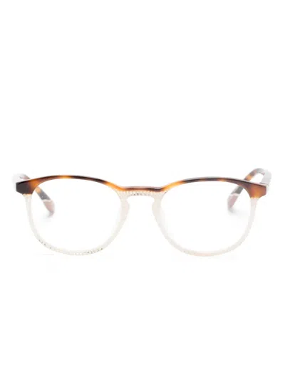 Etnia Barcelona Brugge Round-frame Glasses In 褐色