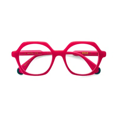 Etnia Barcelona Brutal No.32 Geometric Red Acetate Eyeglasses With Bold Design In Purple