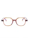 Etnia Barcelona Card Square-frame Sunglasses In Brown