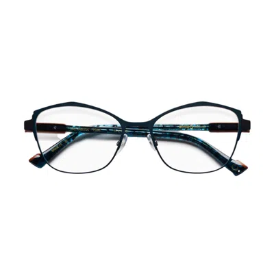 Etnia Barcelona Catharina Cat-eye Metal Frame Eyeglasses With Marbled Accents In Black