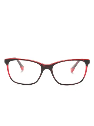 Etnia Barcelona Constanza Rectangle-frame Glasses In Red