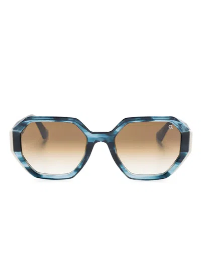 Etnia Barcelona Derroche Geometric-frame Sunglasses In Blue