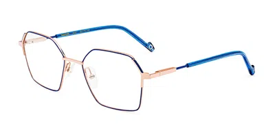 Etnia Barcelona Diamond Pgbl Women's Glasses Blue Size 53 - Free Lenses - Blue Light Block Available In Blue Rose Gold