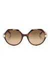 Etnia Barcelona Fontana Round-frame Sunglasses In Brown