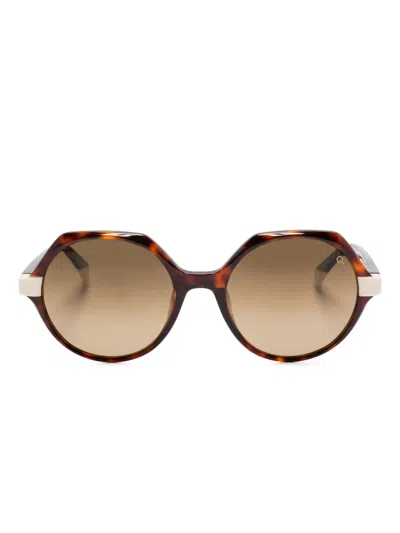 Etnia Barcelona Fontana Round-frame Sunglasses In Brown