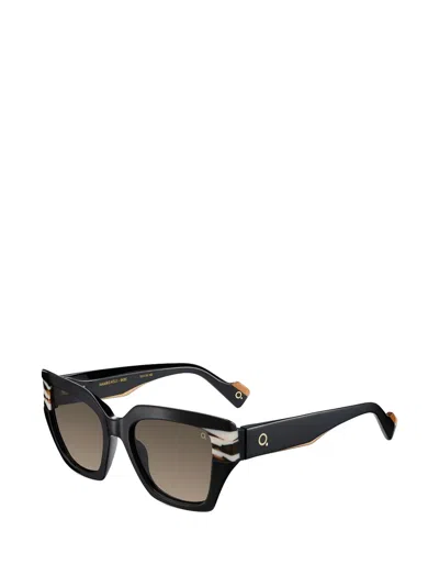 Etnia Barcelona Geometric Panel Sunglasses In Black