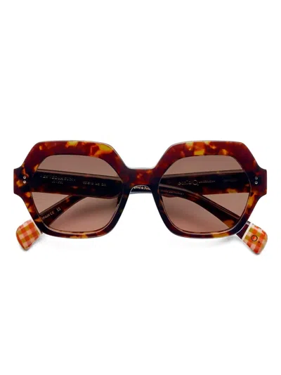 Etnia Barcelona Geometric Tortoiseshell Sunglasses In Brown