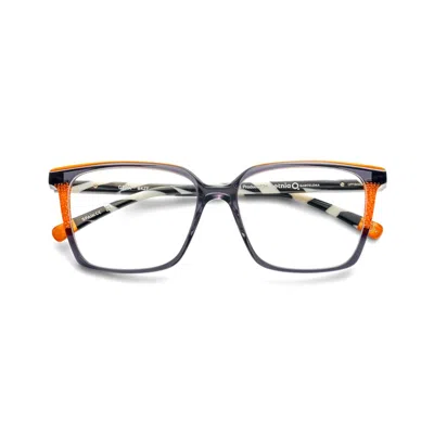 Etnia Barcelona Gera Square Frame Eyeglasses With Translucent Grey In White