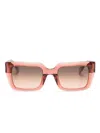 Etnia Barcelona Gorgonia Rectangle-frame Sunglasses In Orange