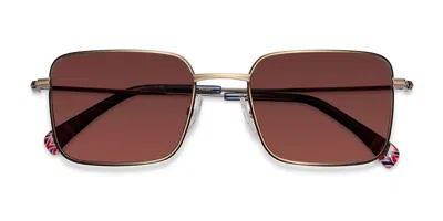 Etnia Barcelona Inca Sun Gdgy Occhiali Da Sole Oro Per Uomo In Brown