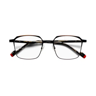 Etnia Barcelona Joaquin Geometric Square Eyeglasses With Tortoiseshell Accents In White