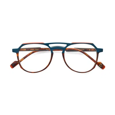 Etnia Barcelona Jordi Two-tone Rounded Frame Eyeglasses With Keyhole Bridge In Multi