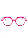 Etnia Barcelona Ka-poooow Geometric-frame Glasses In Pink