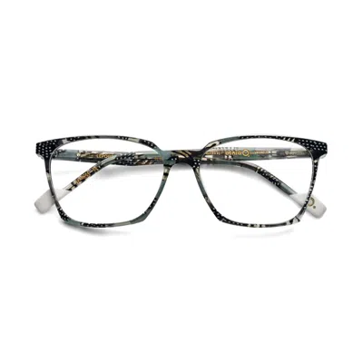 Etnia Barcelona Lepore Square Frame Eyeglasses With Patterned Acetate In Silver