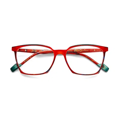 Etnia Barcelona Lepore Square Frame Eyeglasses With Vibrant Red Finish