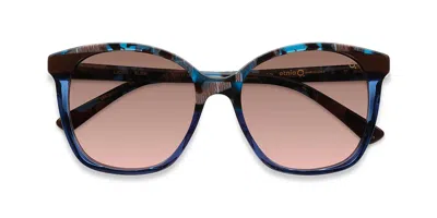 Etnia Barcelona Liceu Blbr Women's Sunglasses Blue Size 55 In Brown