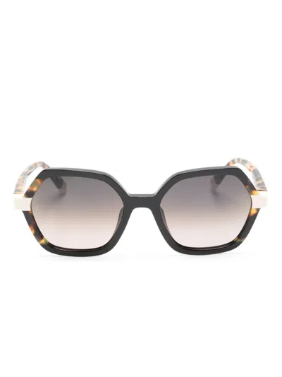 Etnia Barcelona Logo-engraved Geometric-frame Sunglasses In Black