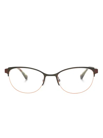Etnia Barcelona Margrethe Round-frame Glasses In Green