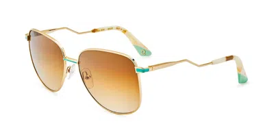 Etnia Barcelona Mina Sun Gdgr Women's Sunglasses Gold Size 56 In Brown