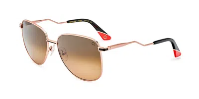 Etnia Barcelona Mina Sun Pgbk Women's Sunglasses Rose-gold Size 56 In Brown