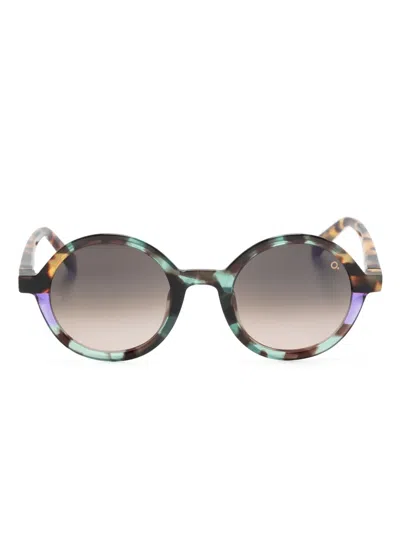 Etnia Barcelona Sagrera Round-frame Sunglasses In Green