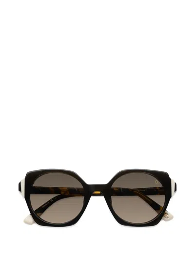 Etnia Barcelona Sants Round-frame Sunglasses In Black