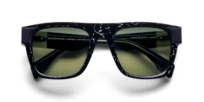 Etnia Barcelona Sunset Hills Bkgr Men's Sunglasses Black Size 54 In Green