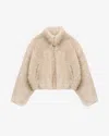 Isabel Marant Étoile Anasta Faux-fur Jacket In Ecru