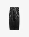 Isabel Marant Étoile Black Angele Faux-leather Midi Skirt In Black
