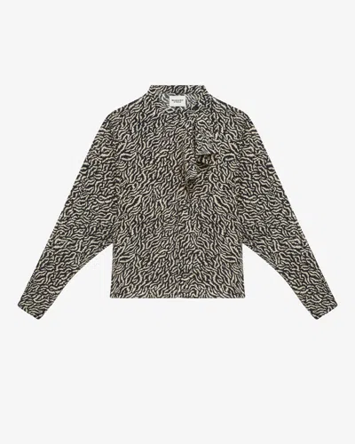 Isabel Marant Étoile Bluse Vilda In Ecru And Black