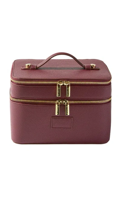 Etoile Collective Duo Vanity Case In Burgundy