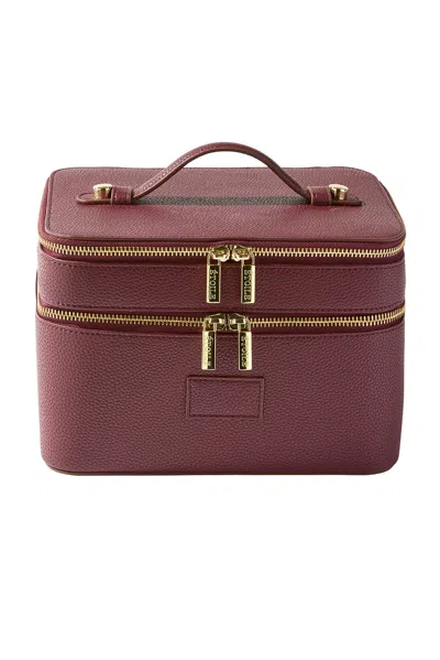 Etoile Collective Duo Vanity Case In Burgundy