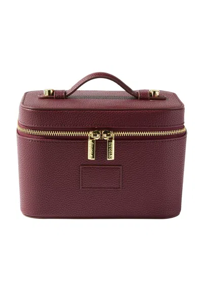 Etoile Collective Mini Vanity Case In Burgundy