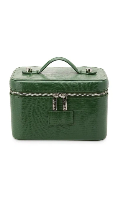 Etoile Collective Mini Vanity Case In Moss Lizard Print