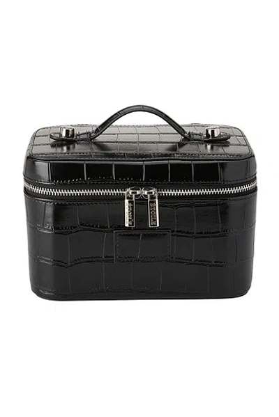 Etoile Collective Mini Vanity Case In Noir Croc