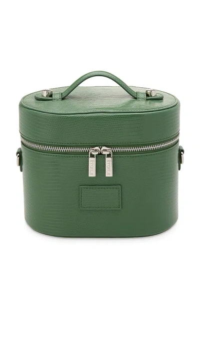 Etoile Collective Oval Toiletry Case In Moss Lizard Print