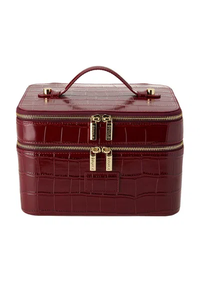 Etoile Collective X Revolve Duo Vanity Case In Burgundy Croc