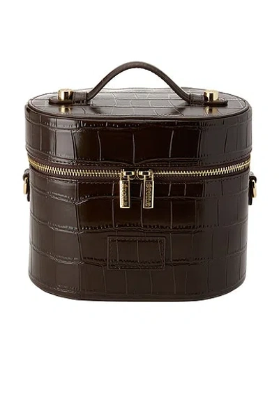 Etoile Collective X Revolve Oval Toiletry Case In Espresso Croc