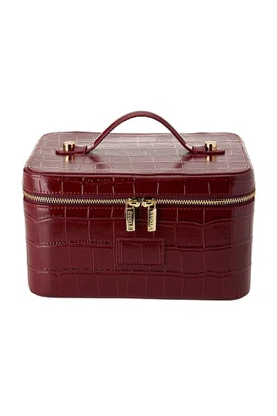 Etoile Collective X Revolve Vanity Case In Burgundy Croc