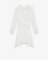 Isabel Marant Étoile Long-sleeve V-neck Dress In White