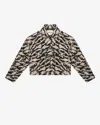 Isabel Marant Étoile Isabel Marant Etoile Womens Black Beige Ferida Cropped Wool-blend Jacket In Black-beige