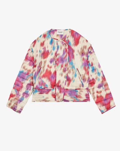 Isabel Marant Étoile Gelio Jacket In Beige-raspberry