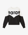 Isabel Marant Étoile Isabel Marant Etoile Women Two-tone Cotton Blend Houston Sweatshirt In Black