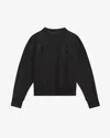 Isabel Marant Étoile Houston Glitter Logo Crewneck Sweatshirt In Black