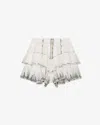 Isabel Marant Étoile Jocadia Ruffled Cotton Miniskirt In White