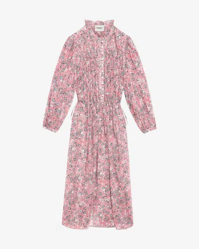 Isabel Marant Étoile Dalida Dress In Raspberry-black