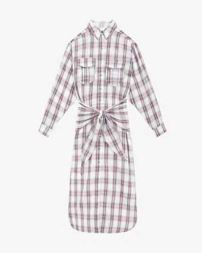 Isabel Marant Étoile Kleid Nesly In Ecru-pink