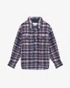 Isabel Marant Étoile Long-sleeved Shirt And Jacket In Lilac-navy