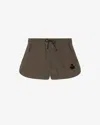 Isabel Marant Étoile Mifa Logo Shorts In Brown